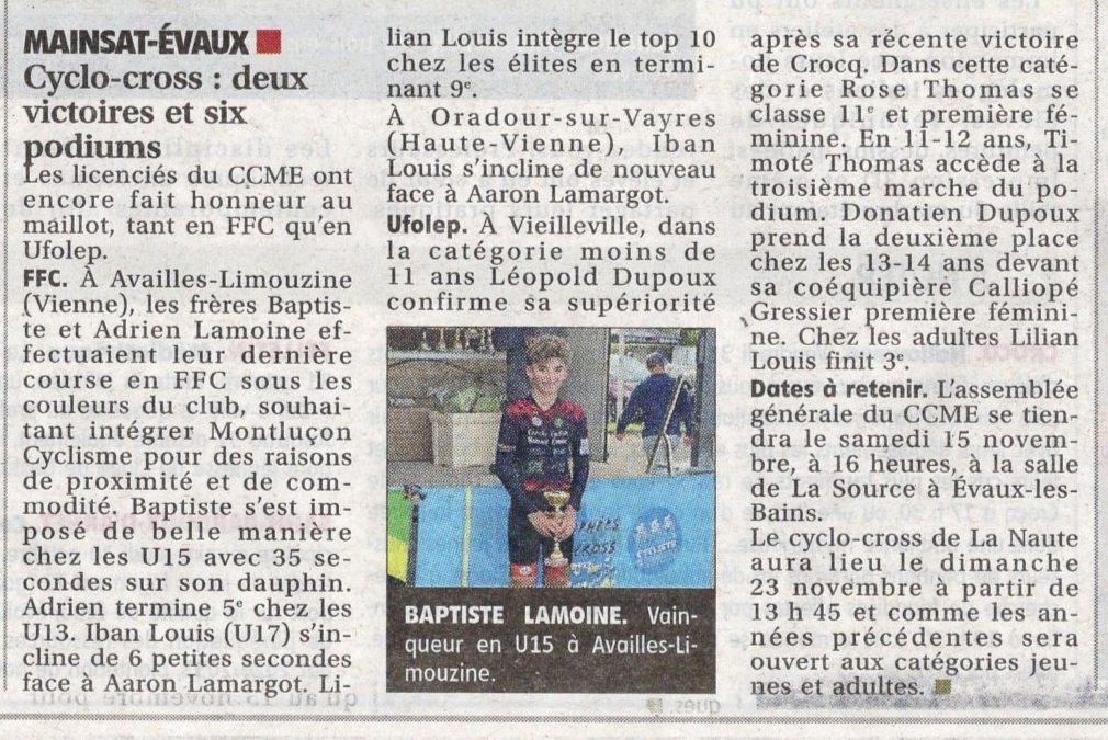Dans la presse du 28 octobre